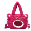 Lotso Bear Παιδική Λούτρινη Τσάντα Ώμου Χιαστί 0723-80 Φράουλα