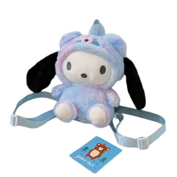 Λούτρινη παιδική τσάντα Πλάτης Sanrio Kuromi Hello Kitty 10291-2 Μπλε