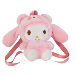 Λούτρινη παιδική τσάντα Πλάτης Sanrio Kuromi Hello Kitty 10291-3 Ροζ