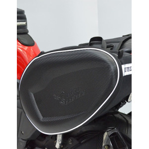 MotoCentric Saddle Bag Carbon Σετ Σαμάρια Μοτοσυκλέτας 58lt 11-MC -0096 Μαύρο