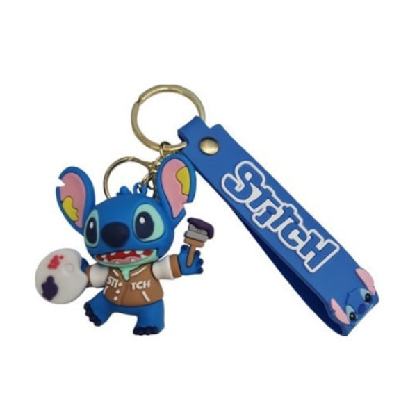 Κρεμαστό Μπρελόκ  Lilo & Stitch 3D Rubber Keychain  Painter Από Pvc 15436-10