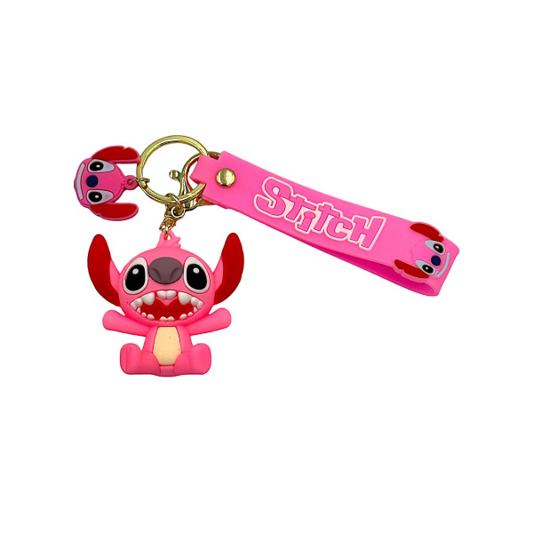 Stitch Pink Keychain Κρεμαστό Μπρελόκ Από Pvc 15436-3