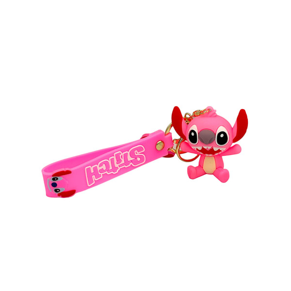 Stitch Pink Keychain Κρεμαστό Μπρελόκ Από Pvc 15436-3