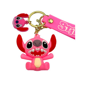 Stitch Pink Keychain Κρεμαστό Μπρελόκ Από Pvc 15436-3