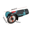 Γωνιακός τροχός με 2 μπαταρίες LI-ION 12V / 1,5Ah για δίσκακι (Φ75mm*1,2mm*10mm) HL18668-180