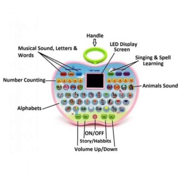 Φορητός Εκπαιδευτικό Υπολογιστής για Εκμάθηση Αγγλικών με Οθόνη Led Education Computer 2018 Ροζ