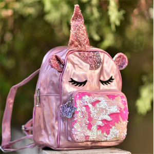 CHILDREN'S BACKPACK UNICORN MOHICANS 2211.PINK