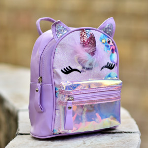 CHILDREN'S BACKPACK UNICORN MOHICANS 2215.PURPLE