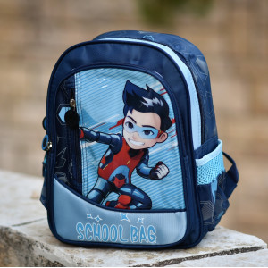 CHILDREN'S BACKPACK SUPER HERO MOHICANS 2221.BLUE
