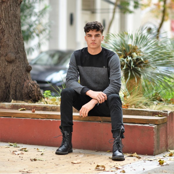 321.GRAY ΑΝΔΡΙΚΗ MΠΛΟΥΖΑ BLACK ZIPPER MOHICANS 321.GRAY ΑΝΔΡΙΚΗ MΠΛΟΥΖΑ BLACK ZIPPER MOHICANS