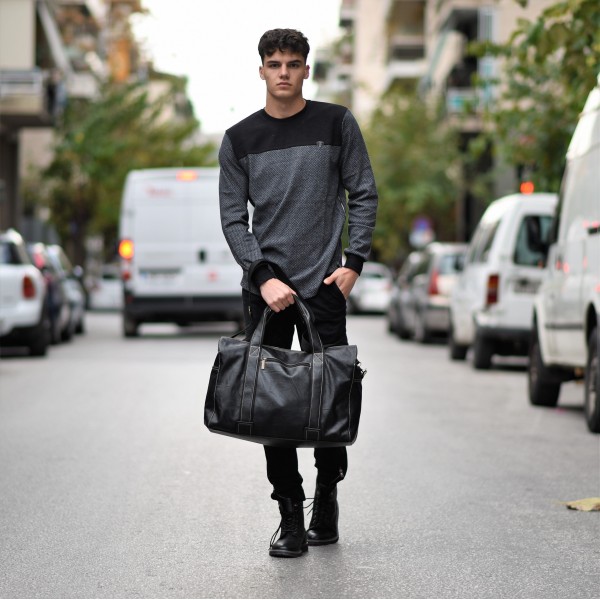 321.GRAY ΑΝΔΡΙΚΗ MΠΛΟΥΖΑ BLACK ZIPPER MOHICANS 321.GRAY ΑΝΔΡΙΚΗ MΠΛΟΥΖΑ BLACK ZIPPER MOHICANS