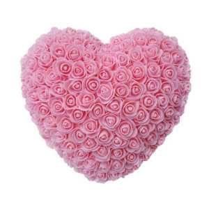 Καρδούλα από Τεχνητά Τριαντάφυλλα 33cm 95569 Ροζ