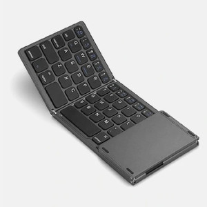 Ασύρματο Αναδιπλούμενο Πληκτρολόγιο Foldable Bluetooth With Touchpad B033 Μαύρο