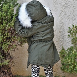 PARKA JACKET FOR GIRL MOHICANS C7706.KHAKI