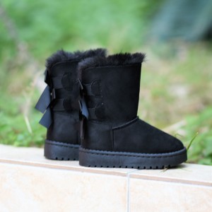 CHILDREN'S SHOES BOOT FOR  GIRL MOHICANS C8328.BLACK 