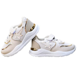CB-228.BEIGE CHILDREN'S SHOES SNEAKERS FOR GIRL MOHICANS