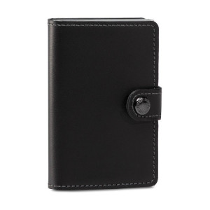 Mohicans Miniwallet Original Δερμάτινο Ανδρικό Πορτοφόλι Καρτών με RFID και Μηχανισμό Slide CCC-32 Μαύρο