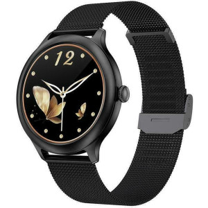 DK19 Aluminium 49mm Smartwatch με Παλμογράφο Μαύρο