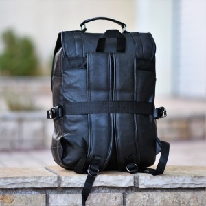 BAG BACKPACK LEATHER MOHICANS DR-2193.BLACK