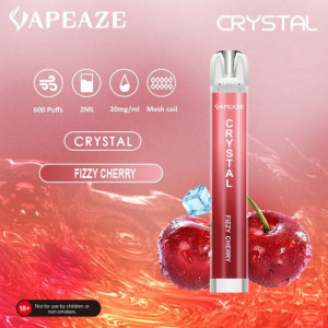 Saltica Crystal Ηλεκτρονικό Τσιγάρο μιας Χρήσης 700 Εισπνοών Fizzy Cherry 2ml 20mg