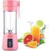 HM-03 Mini Μπλέντερ για Smoothies με κανάτα 0.38lt  και Ισχύ 380Watt Ροζ