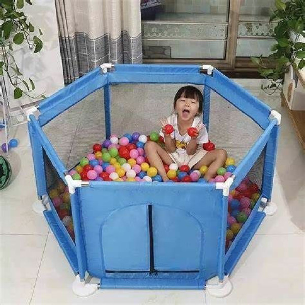 Μπαλοπισίνα Baby Playpen Dry Ball Pool από Ύφασμα HW-B005 Μπλε 