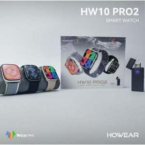 Howear HW 10 Pro 2 Smart Watch Οθόνη AMOLED 2,10 ιντσών Δώρο 3 λουράκια 1 αναπτήρα Ασημί