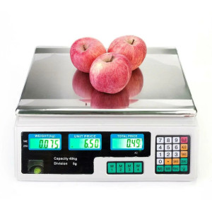Ψηφιακή ζυγαριά λαχανικών και φρούτων 40kg διπλής οθόνης Digital Price Computing Scale LQ-6208 Λευκό