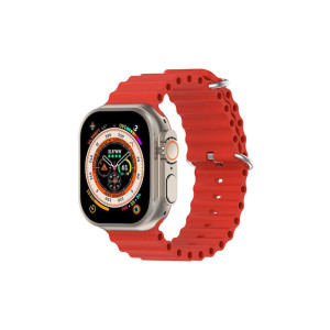 Λουράκι Σιλικόνης για Apple Watch Ocean Chain strap 42/44/45/49 M00-11 Κόκκινο
