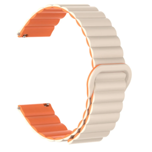 Λουράκι Σιλικόνης για Apple Watch Κούμπωμα Μαγνητικό 42/44/45/49mm M00-12 Γκρι/Πορτοκαλί