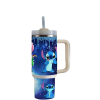 Disney Stitch 1.5L Μπουκάλι νερού 40 oz από ανοξείδωτο χάλυβα με λαβή κούπα ταξιδιού με μόνωση με καλαμάκι ML0077 Μπλε