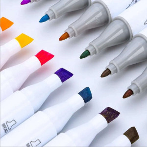 Σετ μαρκαδόροι Ζωγραφικής αλκοόλης διπλής απόληξης  18 χρώματα MP163-18