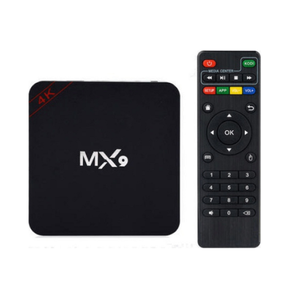 TV Box MX9 4K UHD με WiFi USB 2.0 8GB RAM και 128GB Αποθηκευτικό Χώρο με Λειτουργικό Android MX9 Black
