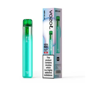 Vozol Neon 800 Mr Blue Ηλεκτρονικό Τσιγάρο μιας Χρήσης 800 Εισπνοών 2ml 20mg 