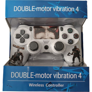 Ασύρματο Χειριστήριο Gamepad PS4 Doubleshock - Συμβατό με PS TV PS Now Wireless Controller God Of War P4-17539-05 Λευκό