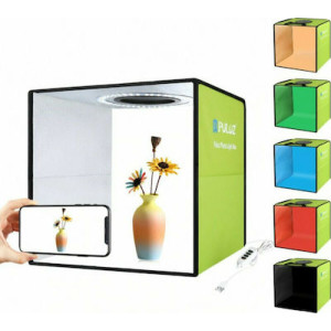 Photo Box Mini Studio Led Mohicans Φωτιζόμενο με Πολλαπλά Background 30X30X30 PU5032B Μαύρο