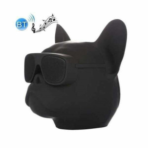 Mini Φορητό Ασύρματο Ηχείο Bluetooth 3W σε Σχήμα Bulldog με Διάρκεια Μπαταρίας έως 4 Ώρες TF/FM 006 Μαύρο