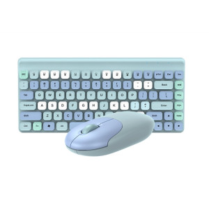 Σετ ασύρματο πληκτρολόγιο & ποντίκι QW02 Μπλε