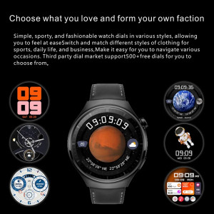Smartwatch S20 MAX with voice assistant, 46mm, male smartwatch, NFC access control, pressure monitor, full screen, compass, 480x480, Καφέ