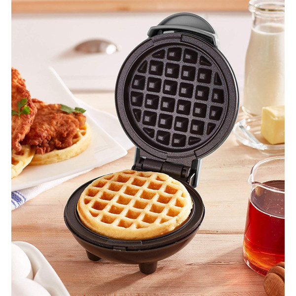 Mini Waffle Maker Βαφλιέρα σε Στρογγυλό Σχήμα 350W SE-33 ΚΟΚΚΙΝΟ