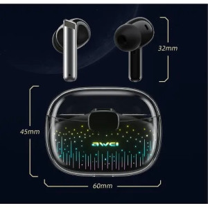 Ασύρματα ακουστικά Bluetooth Awei Gaming Earbuds T52 Pro Μαύρο-Μπλε