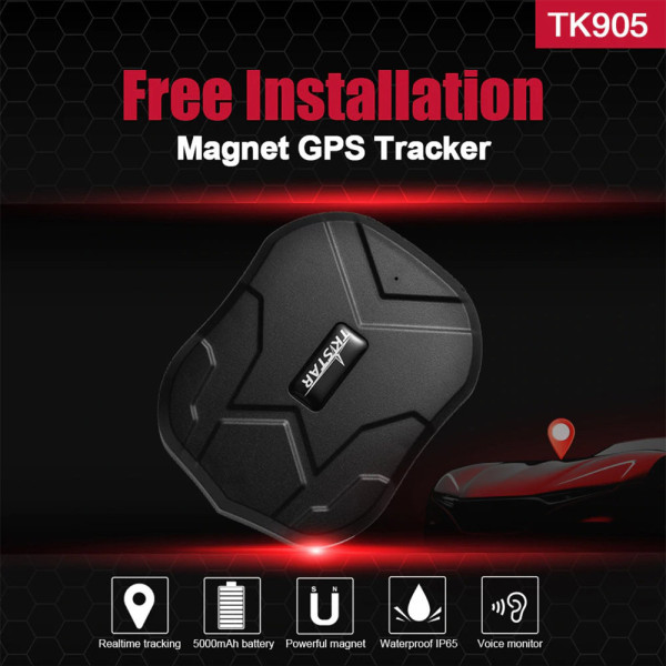 GPS Tracker Επαναφορτιζόμενο Κατάλληλο για Αυτοκίνητα Φορτηγά και Σκάφη 5000mAh TK905 Μαύρο