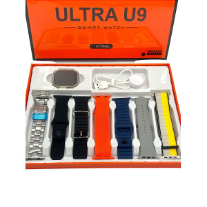 Ultra U9  Smartwatch 7 in 1 Strap Series 9 49mm Screen Μαύρο