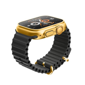 Ultra 8 Gold 24K Gold 49mm Edition-Έξυπνο ρολόι με στενή στεφάνη πλήρους οθόνης/Bluetooth Calling/NFC/Real Turnbuckle Design