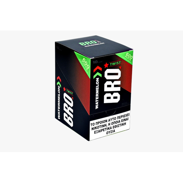 BRO Twist Ηλεκτρονικό Τσιγάρο μιας Χρήσης Εισπνοών Watermelon 2ml 20mg 600 εισπνοές