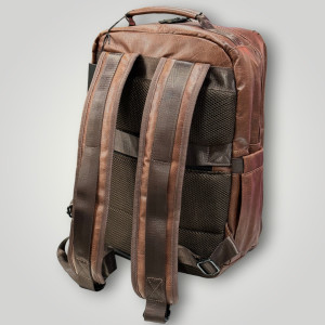 BAG BACKPACK LEATHER MOHICANS Z-715.BROWN