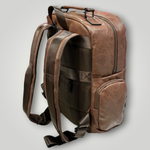 BAG BACKPACK LEATHER MOHICANS Z-734.BROWN