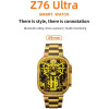 Z76 Ultra  Gold  49mm Έξυπνο ρολόι πλήρους οθόνης/Bluetooth Calling/NFC/Real Turnbuckle Design