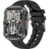 Z85 Max Big 2.04 3 Straps Smartwatch με Παλμογράφο Μαύρο