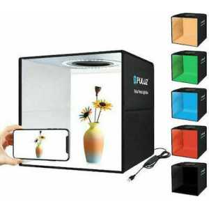 Photo Box Mini Studio Led Mohicans Φωτιζόμενο με Πολλαπλά Background 60x60x60cm ZY-906 Μαύρο